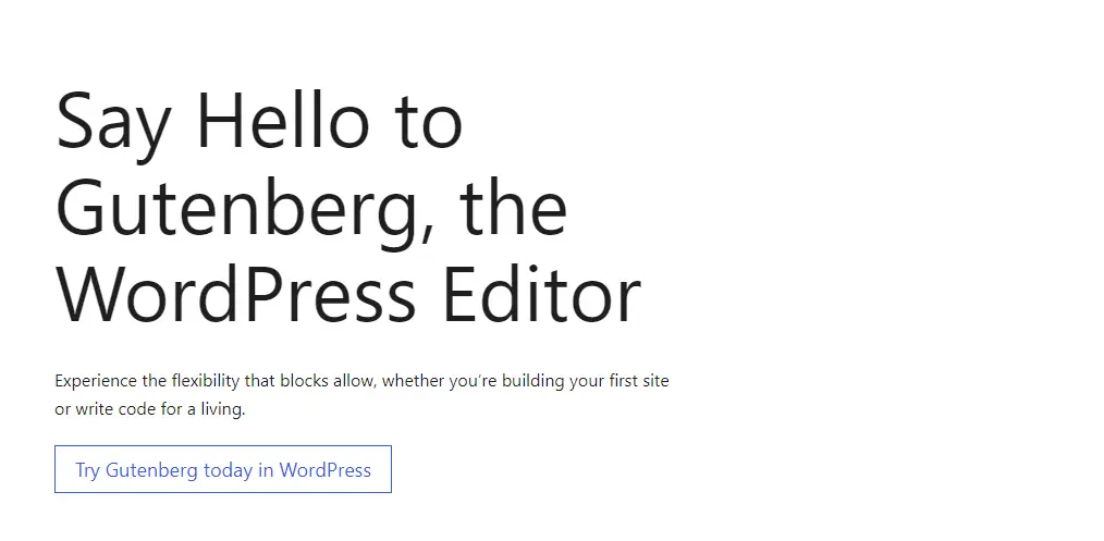 Guttenberg WordPress Editor